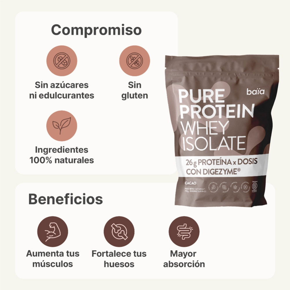 Pure Protein Whey isolate cacao Baïa Food