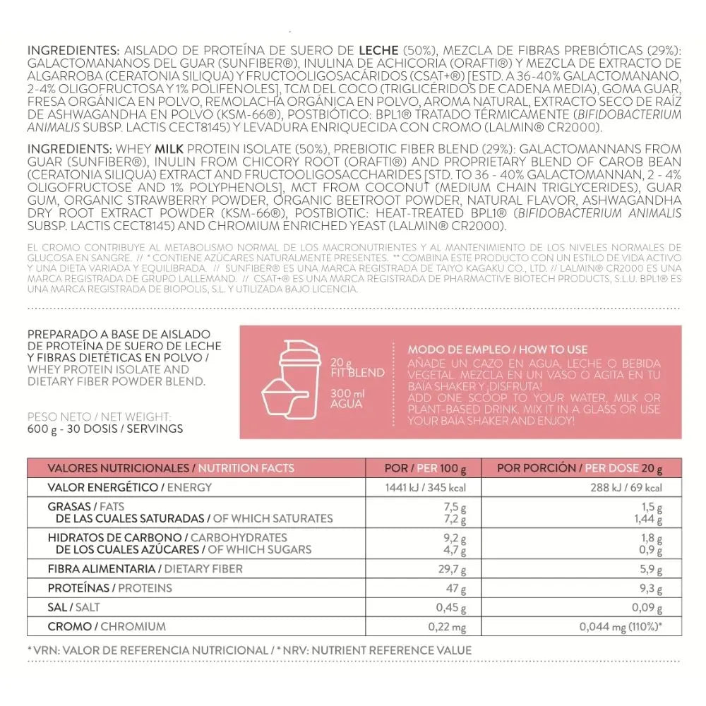 Etiqueta Fit Blend fresa