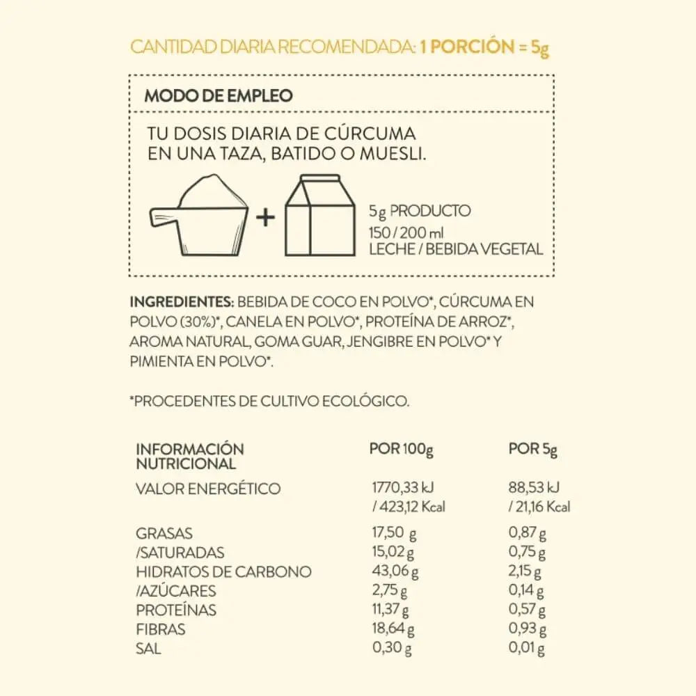 Etiqueta Curcuma Latte