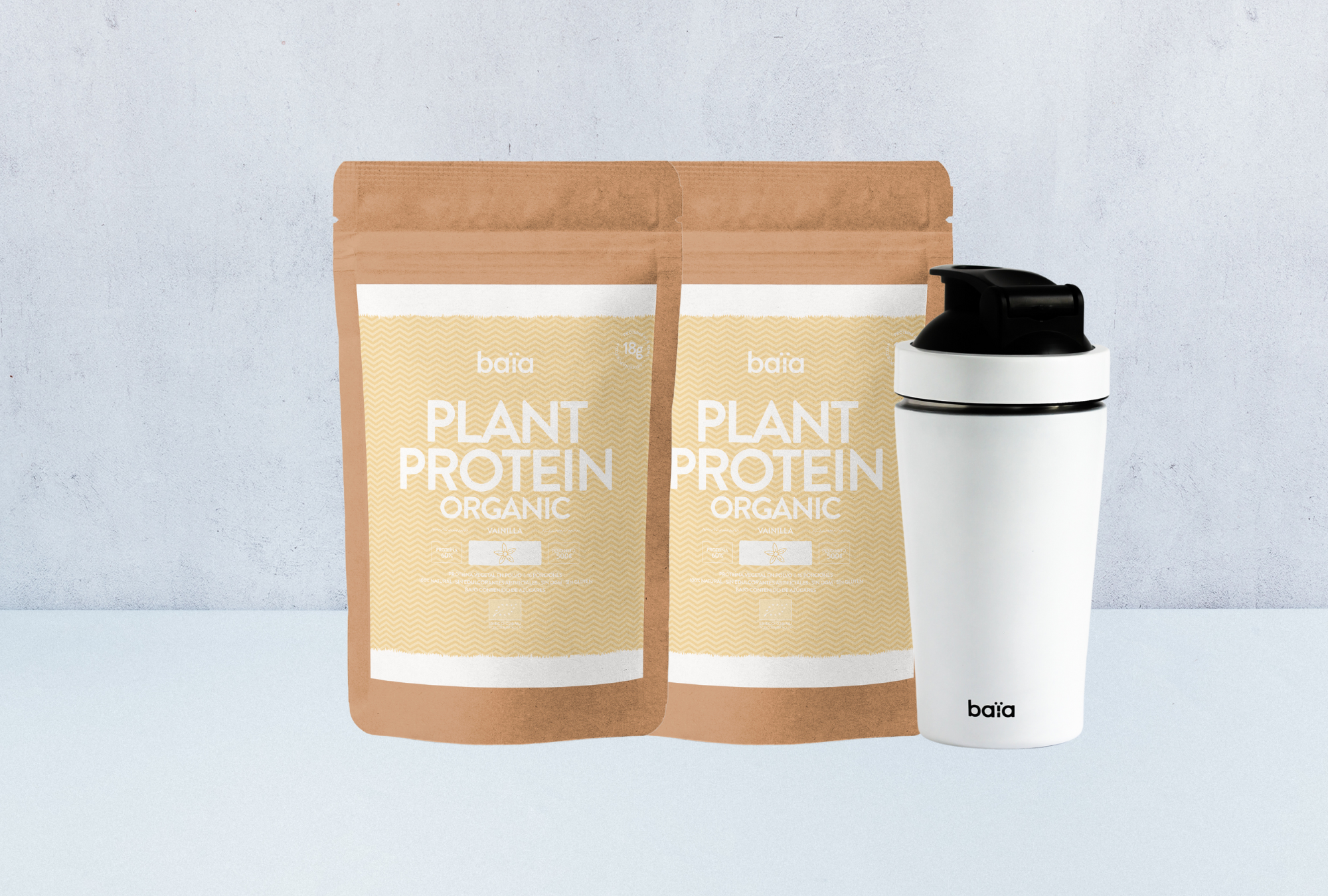 PACK 2 PLANT PROTEIN VAINILLA + SHAKER