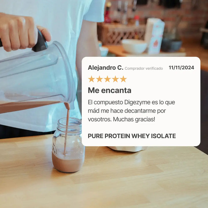 Proteína Pure protein whey isolate neutro composición corporal 