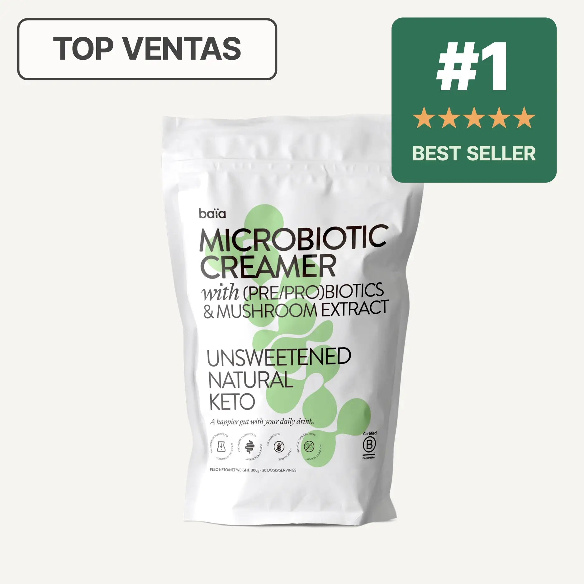 MICROBIOTIC CREAMER | Mejora la hinchazón y salud intestinal – Baïa Food