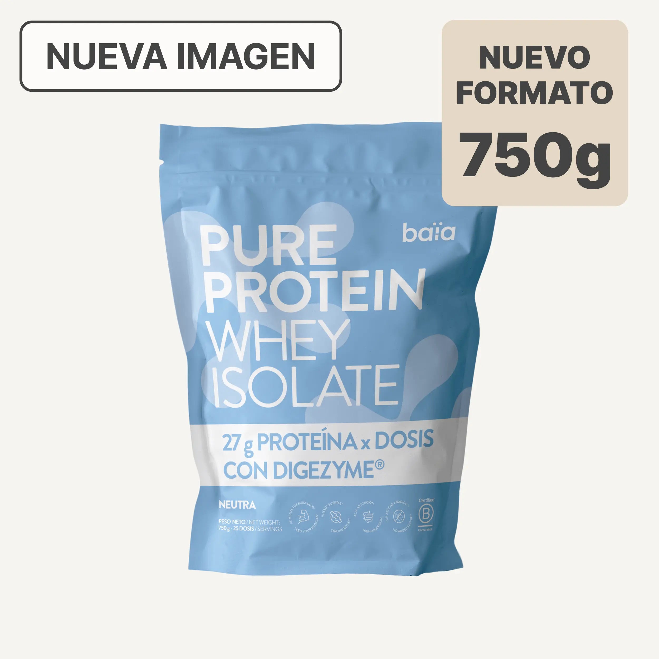 Pure Isolate PURE PROTEIN WHEY ISOLATE NEUTRO 750G – Baïa Food