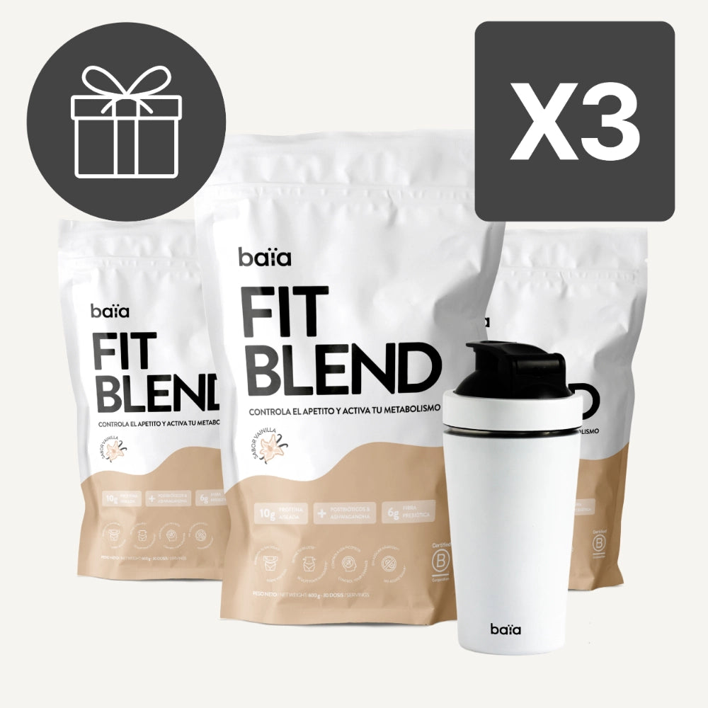 PACK 3 FIT BLEND VAINILLA + SHAKER GRATIS