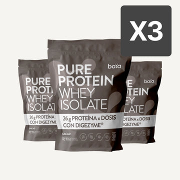 PACK 3 PURE PROTEIN WHEY ISOLATE CACAO 750G